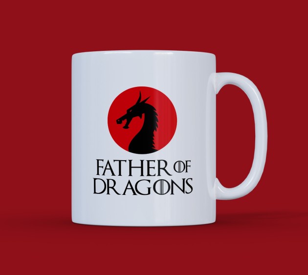 Kubek dla taty - father of dragons